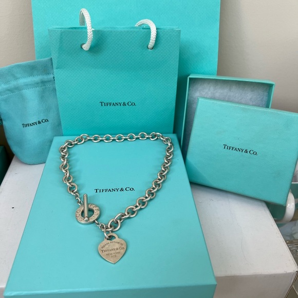 🔴Authentic TIFFANY & CO Return To Tiffany Heart Tag SS Toggle Link Necklace🔴 - Picture 9 of 15